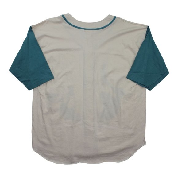 Vintage 1993 Warner Bros Looney Tunes Jersey Button Front Short Sleeve Shirt L - Picture 4 of 5